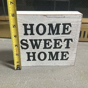 Home Sweet Home White Wooden Decor Sign